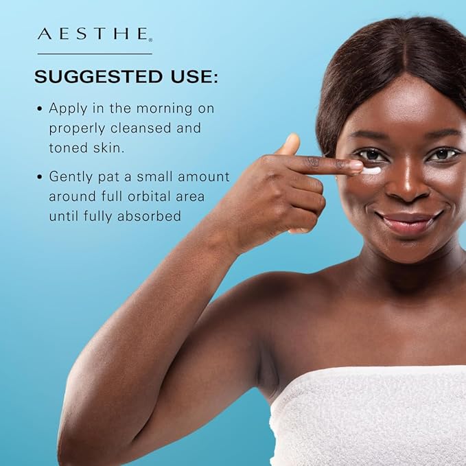 Aesthe Vivace Eye Lifting Gel - Revitalize & Firm - Natural Botanical Ingredients - Morning Skincare - Cucumber Extract, Sea Kelp, Hyaluronic Acid & More - Suitable for All Skin Types- 1 fl oz