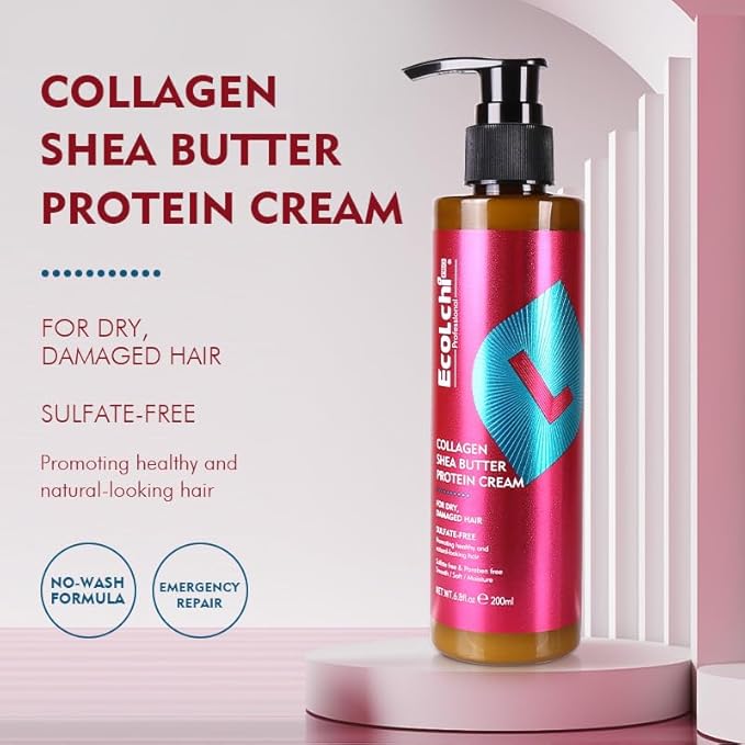 Ecolchi Hair Mask Leave In Conditioner Set Hair Treatment Natural Ingredient Deep Repair Conditioning for Dry Damaged Hair All Hair Types 550+200ml 18.6floz + 6.8floz