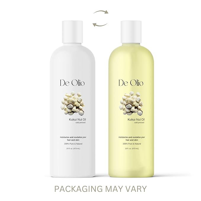 | Kukui Nut Oil | 100% Pure & Natural | Imported from Hawaii | Cold Pressed | Carrier Oil for Skin, Face, Hair, Soap Making | 16fl. oz. (473 mL)