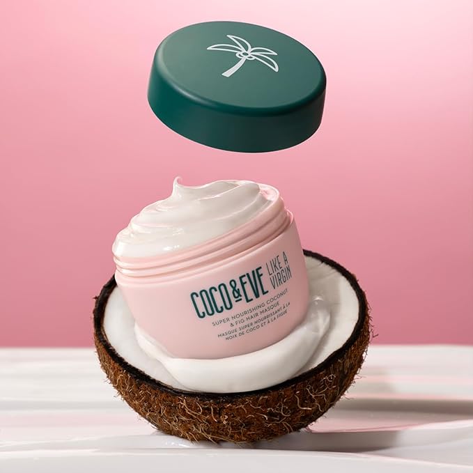 Coco & Eve Like a Virgin Hair Masque - Coconut & Fig Hair Mask for Dry Damaged hair with Shea Butter & Argan Oil for Hair Repair & Hydration | Deep Conditioning Mask Hair Treatment (212 ml)