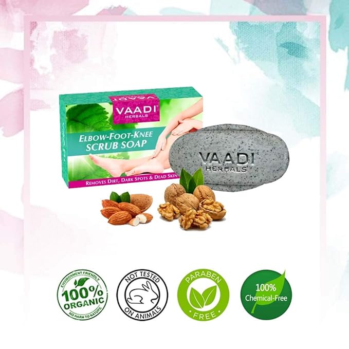 Vaadi Herbals Elbow Foot Knee Scrub Soap 6x75g
