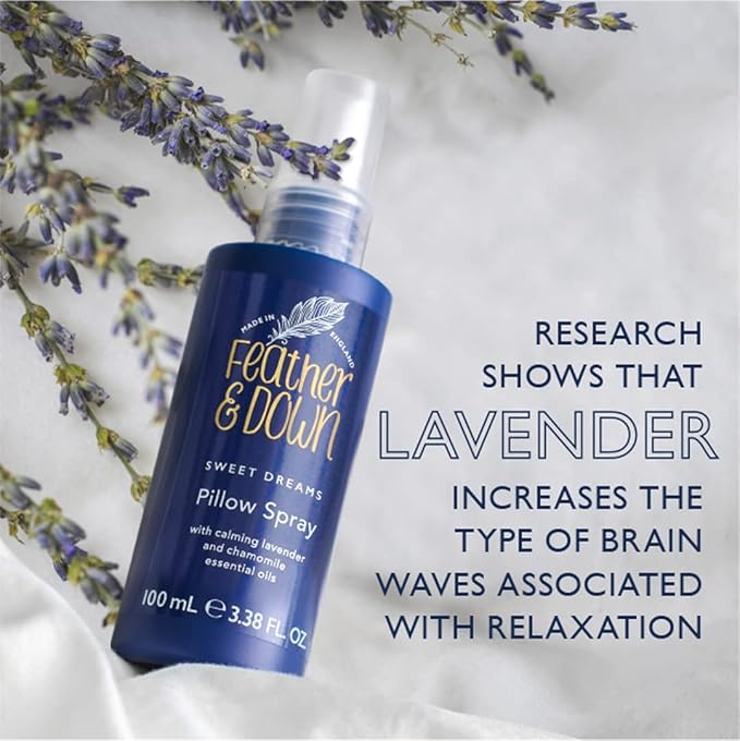 Feather & Down Sweet Dream Sleep Essentials Gift Set: 50ml Pillow Spray, 50ml Melting Shower Cream, 16g All-Purpose Sleep Balm & 50ml Sleep Butter, Vegan & Cruelty Free