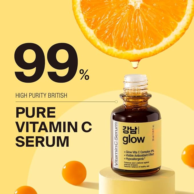 125 Hours Antioxidant Serum with Pure Vitamin C & Ferulic Acid | Korean Glass Skin Products | Vitamin C Face Serum | Korean Skin Care | Serum Vitamina C - 1.01fl oz (30ml)