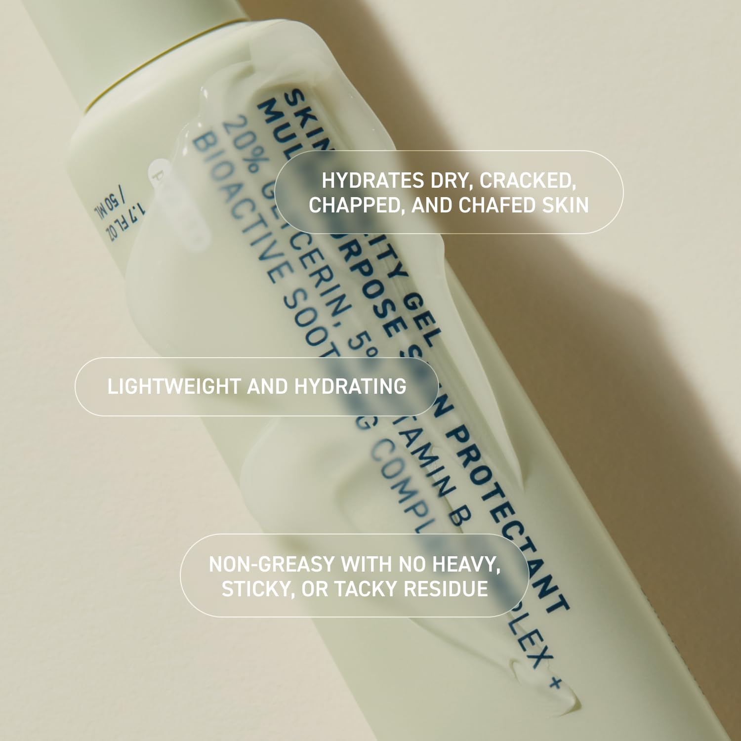 Skin Utility Gel, Moisturizing Protectant. Lightweight Multi-Purpose Face and Body Cream for Dry Skin, Hand Cream for Cracked Hands. Soothing Barrier Support with 20% Glycerin