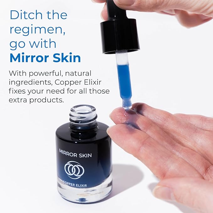 Copper Peptides Face Serum - Boost Collagen & Cell Renewal - Firm, Tone & Glow - Shea Butter, Witch Hazel & Apple Stem Cells - Facial Skin Care Products, Beauty & Self Care - (.5 fl oz)