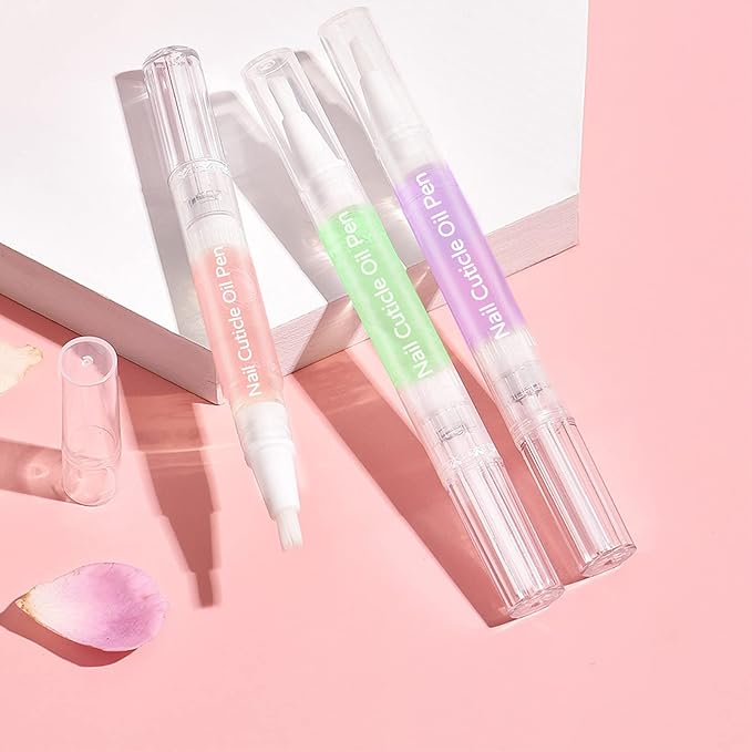 18pcs Nail Cuticle Oil Pen Gel Nail Oil Pen Nourishment Polish With Vitamins Moisturized