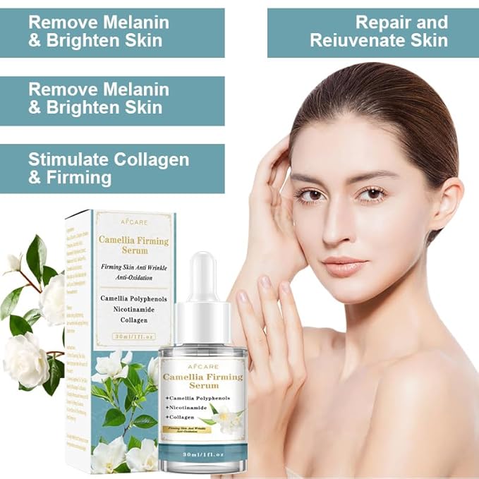 Camellia Japonica Hydrating Serum for Face – Anti-Aging, Wrinkle-Reducing Facial Treatment with Hyaluronic Acid, Vegan & Cruelty-Free, 1 Fl Oz