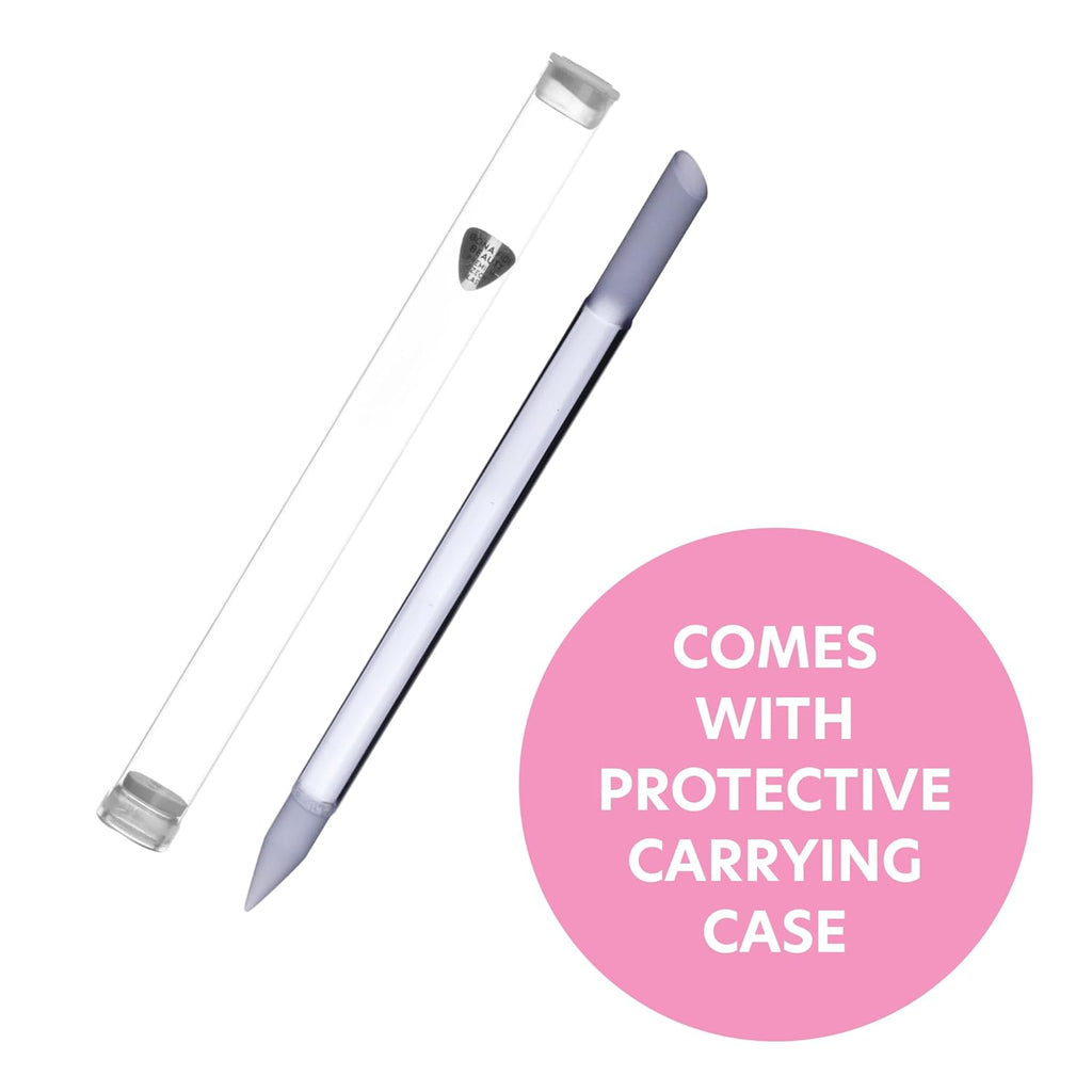 BONA FIDE BEAUTY Glass Cuticle Pusher, 1-Pieces Blue Gentle Czech Manicure Stick for Remover, Long-Lasting and Double-Sided Reusable Glass Stick