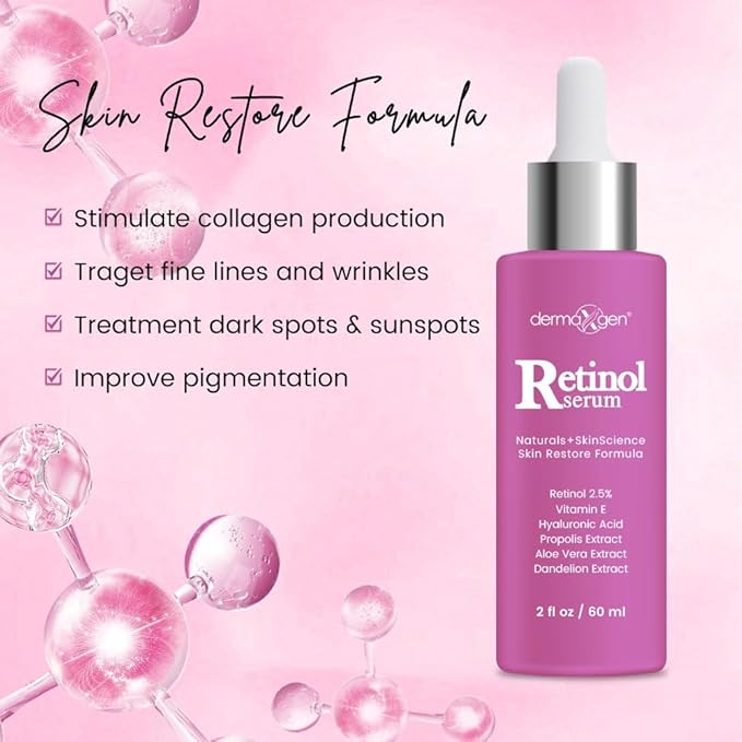 Retinol Cream – 3% (Percent) Retinol Cream for Face with Hyaluronic Acid Anti-Aging Face Cream for Fine Lines & Wrinkles – Hydrating Face Moisturizer (2 FL OZ, RETINOL SERUM)