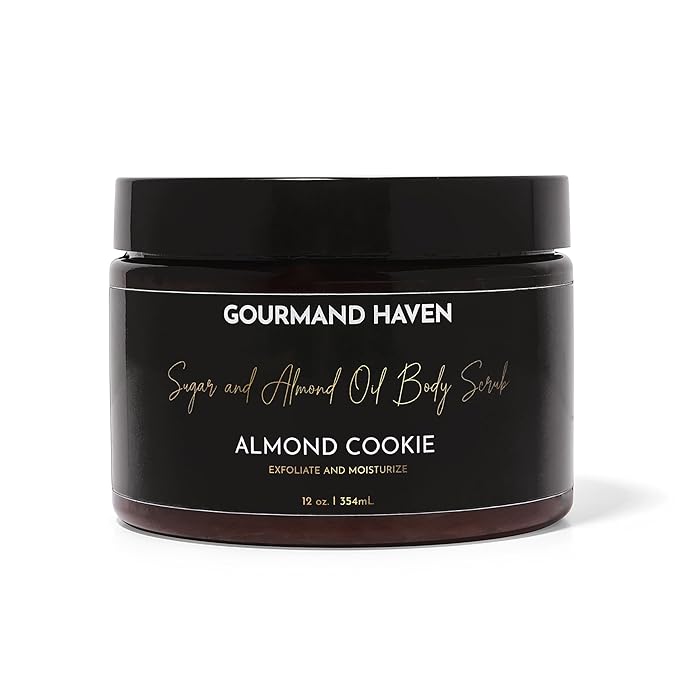 Sugar and Almond Oil Body Scrub - Gentle Moisturizing Body Exfoliation - Made with Coconut, Almond, and Jojoba Oils and Shea Butter