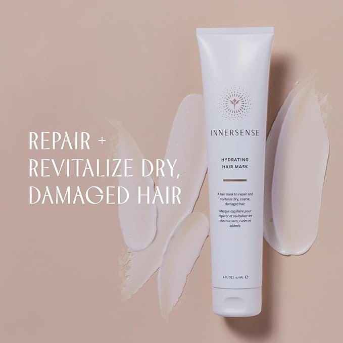 INNERSENSE Organic Beauty - Natural Hydrating Hair Mask | Deep Hydration, Nourishing, Strengthening | Non-Toxic, Cruelty-Free, Clean Haircare (2 Pack - 2 fl oz | 59.1 mL each)