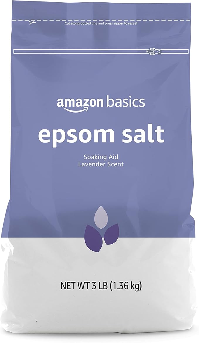 Amazon Basics Epsom Salt Soaking Aid, Lavender Scented, 3 Pound, 1-Pack (Previously Solimo)