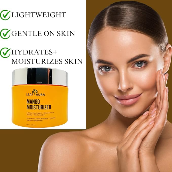 Daily Skin Care Products Combo- Comes with Cleanser, Vitamin C serum & Mango Moisturizer- Natural + Organic Formula- Made In Canada- For Men & Women (2 pack)