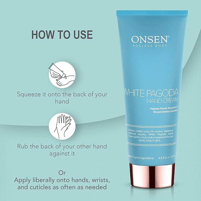 Onsen Secret Cuticle Conditioner Cream 30ml & Japanese Anti-Aging Firming Hand Lotion 135ml Bundle. Cuticle Oil Nail Care Serum Sooth, Repair & Strengthen Cuticles & Nails + Anti Aging Hand Cream