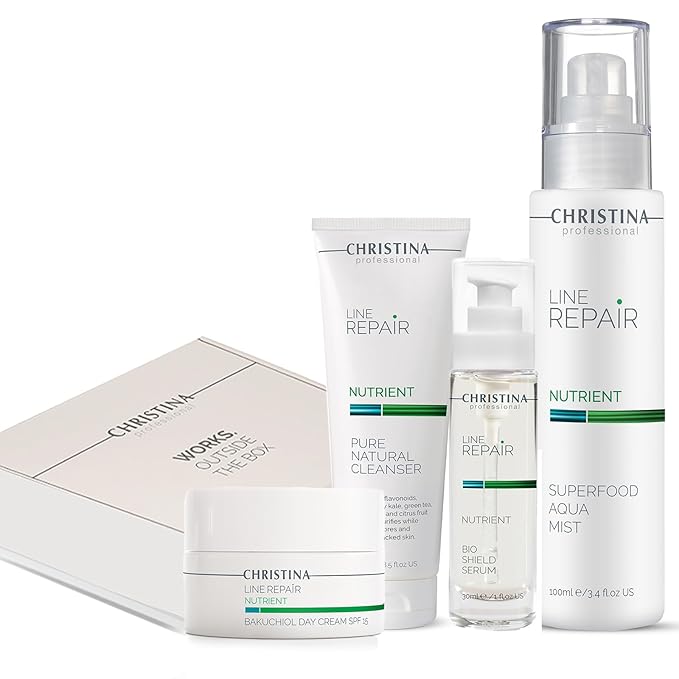 '-CHRISTINA- Christmas Gift Box #5 Line Repair Nutrient | Cleanser Serum Day Cream SPF15 Aqua Mist