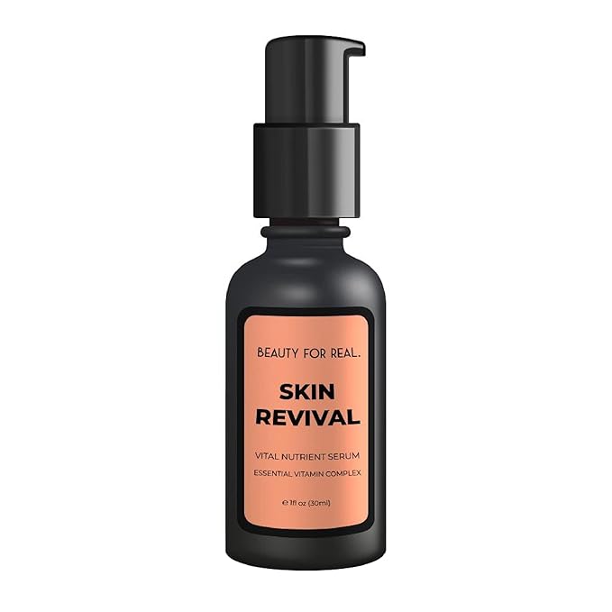 Beauty for Real Skin Revival Vital Nutrient Serum - Anti-Aging Skincare - Diminishes the Appearance of Fine Lines & Wrinkles - Hydrates, Repairs & Brightens Skin - With Vitamin A, B3 & C - 1 fl oz