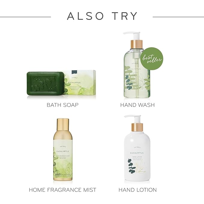 Thymes Exfoliating Body Scrub Infused with Hydration-Boosting Hyaluronate & Jojoba Beads - Moisturizing Body Scrubs for Women & Men - Perfect Self Care Gifts for Women (Eucalyptus, 7 fl oz)