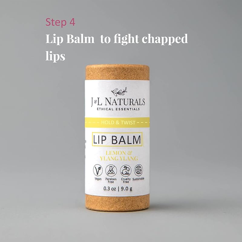 J&L Naturals Simple Skin Regimen Kit With Cleansing Bar, Face Salve, Konjac Sponge, Lip Balm | For Oily, Dry, Mature, and Combination Skin | Zero Waste (Timeless (mature skin), Exceptional)