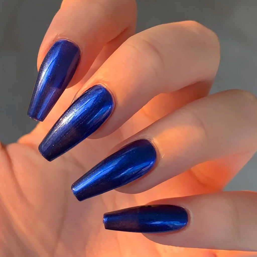 Major Dijit Quick Dry Nail Polish 12ml/0.41fl oz Pearl Blue Regular Nail Lacquer Fast Drying & Long Lasting Nail Polish Nail Art Effect for Nail Salon