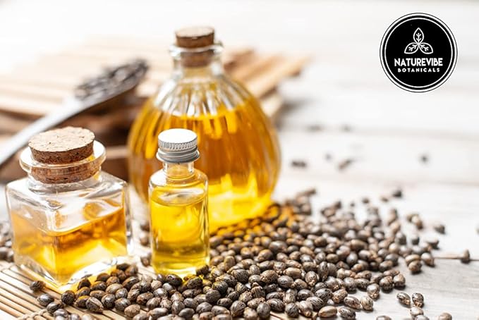 Naturevibe Botanicals Castor Oil 32oz and Apricot Oil 32oz | Oil Combo