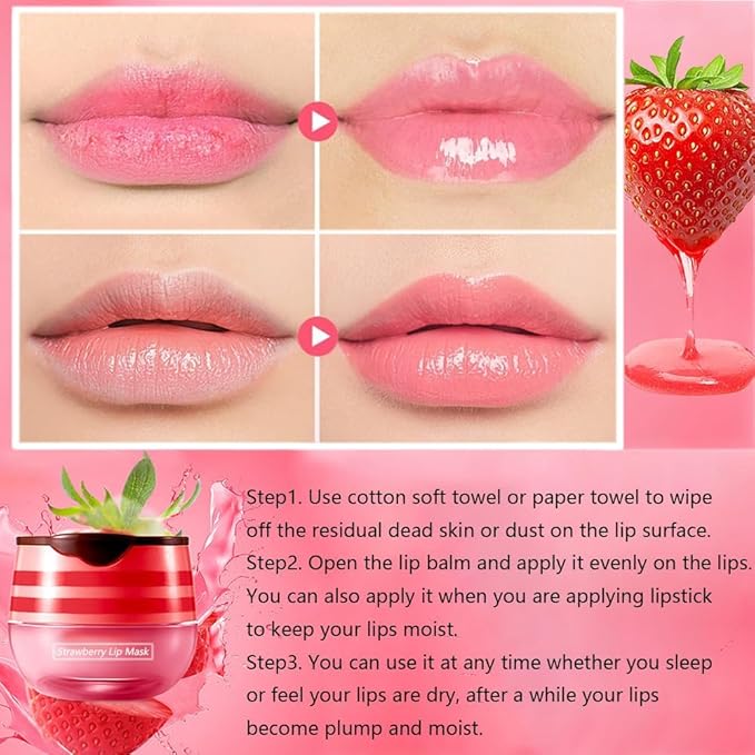 5PCS Bee Lip Balm Honey Pot，Honey&Strawberry&Watermelon&Cherry&Apple Lip Mask Overnight Propolis Moisturizing Lip Balm Hydrating Prevention Dry and Crack Lip Scrubs Exfoliator Lip Wrinkle Care