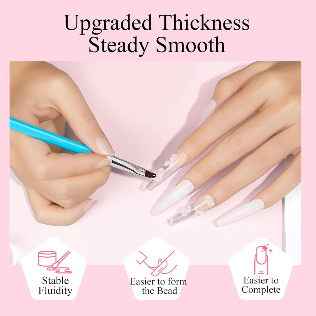 Clear Acrylic Powder, 2Pcs 4oz Professional Acrylic Nail Powder Polymer for 3D French Nail Manicure Extension Nail Carving Large Capacity Clear Acrylic Powder for Nails