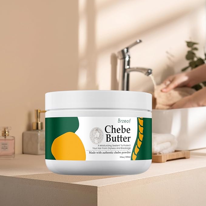 Brzeaf Chebe Hair Butter, 8.8 Oz - Repairs Fragile Hair, Promotes Growth & Strengthening, Natural Ingredients, For All Hair Types, Unisex, Adult Department, General Public