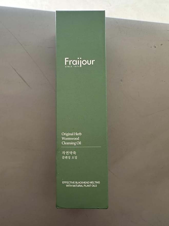 Herb Wormwood Cleansing Oil – Korean Deep Cleansing Makeup Remover & Pore Minimizer for Oily, Acne-Prone Skin, AHA BHA Exfoliation, Olive & Jojoba Oils, Lightweight, 7.1 fl.oz.