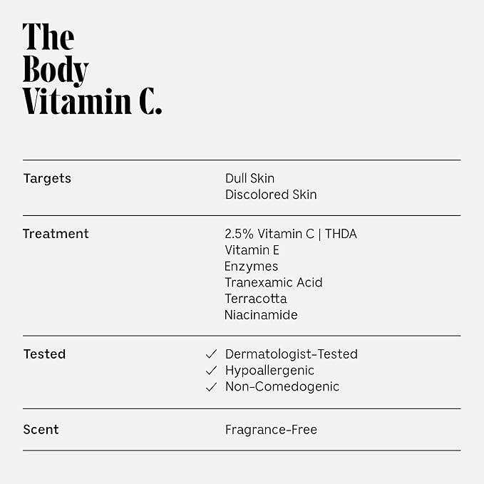 Nécessaire The Body Vitamin C Serum | Pure Vitamin C, Tranexamic Acid and Enzymes Treatment For Women + Men | Brightens + Evens Skin Tone | Dermatologist-Tested. Hypoallergenic (150 ml/5.1 oz)