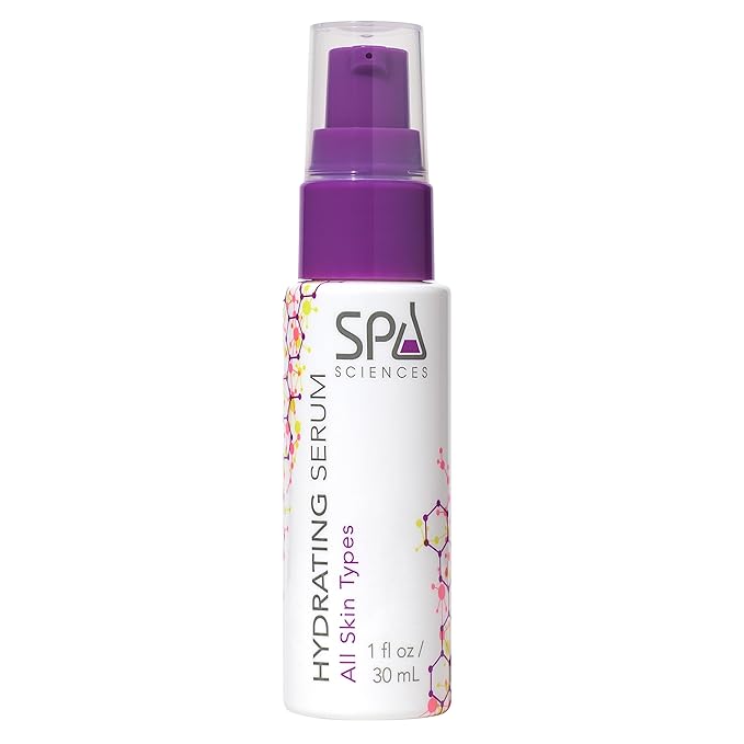Spa Sciences - Hydrating Serum - Made in the USA - With Hyaluronic Acid, Ceramides, Plankton Extract - Moisturize, Replenish, Plump - Vegan - For All Skin Types - 1.1oz
