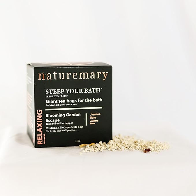 Relaxing Steep Your Bath Blooming Garden Escape - Moisturizing Bath Soak for Dull, Tired Skin - Flower Blend - Jasmine Rose - 5.29 oz