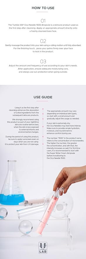 Cica Reedle Ampoule, 3GF Complex, Skin Revitalizing Formula, 1500 Concentration