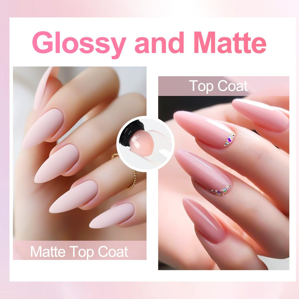 9 Colors Poly Extension Gel Nail Kit Clear Milky White Pink Nude Builder Gel for Nails Quick Dry Long Lasting Durable Polygel Nail Extension Kit for Starter Salon DIY Home Use