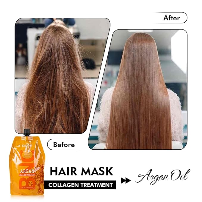 Karseell Hair Treatment Conditioner, 16.9 Fl Oz (500ml) - Deep Repairing with Argan Oil & Keratin for Dry, Damaged, Curly, Bleached Hair