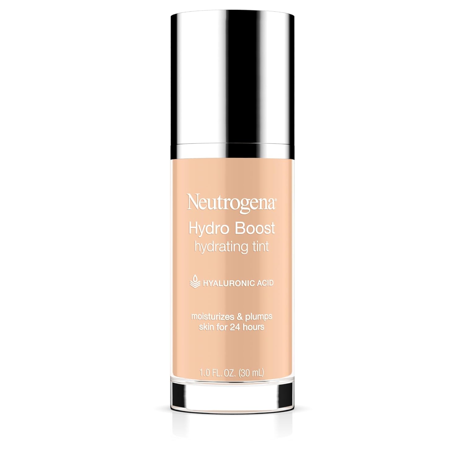 Neutrogena Hydro Boost Hydrating Tint Foundation Makeup for Dry Skin, with Hyaluronic Acid, Lightweight Oil-Free Water Gel, Non-Comedogenic 10 Classic Ivory, 1.0 fl. oz