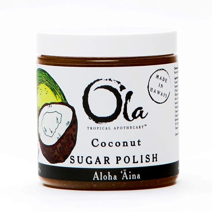 Ola Tropical Apothecary Coconut Sugar Polish with Pure Tropical Oils and Plant Extracts - 11.6 Oz