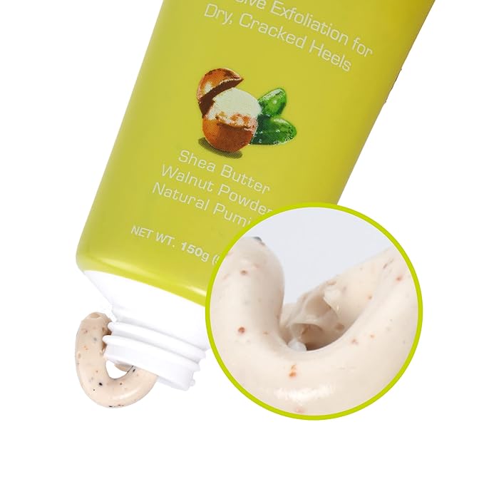 RED by Kiss Foot Scrub for Dead Skin – Exfoliates, Moisturizes, Nourishes Dry and Cracked Heels, Use with Foot Scrubber for Pedicure 5.3 oz.