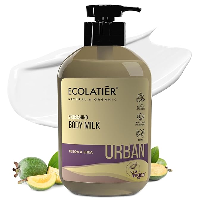 Nourishing Body Milk - Hydrating Body Lotion for Women & Men, 97.5% Natural Ingredients, Vegan Certified, Lightweight Formula with Mulberry & Avocado Oil for Dry Skin, 13.5 Fl Oz - ECOLATIER