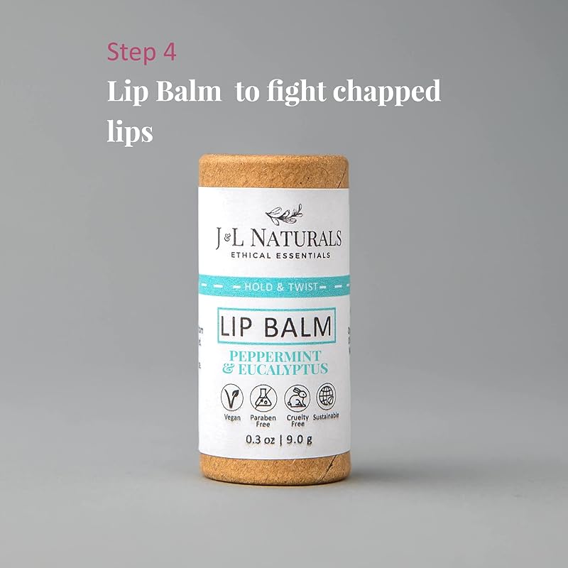 J&L Naturals Exceptional Skin Regimen Kit With Cleansing Bar, Face Salve, Konjac Sponge, Lip Balm | For Oily, Dry, Mature, and Combination Skin | Zero Waste (Hydrate (dry skin), Exceptional)