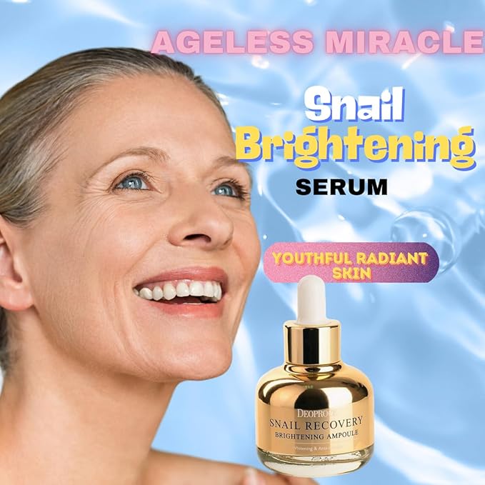 Deoproce Snail Repair Intensive Glowing Serum and Korean Skin Care Anti-Wrinkle Skin Tightening and Improvement (Snail Serum)