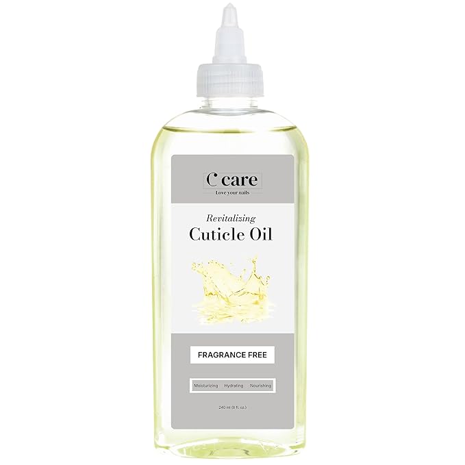 C CARE Fragrance-Free Cuticle Oil For Nails - Repairs Cuticles Overnight - Moisturizes and Strengthens Nails and Cuticles - 8 oz