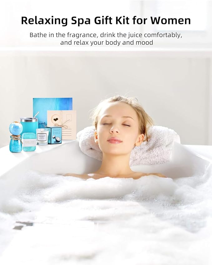 Birthday & Mother's Day Gift Basket - Relaxing Spa Set for Women, Unique Self Care Gifts for Mom, Sister, Friend, Wife or Teacher