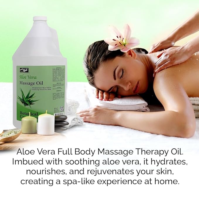 PRO NAIL - Healing Therapy Massage Lotion - Professional Pedicure, Body and Hot Oil Manicure, Infused with Natural Oils, Vitamins, Panthenol and Amino Acids (Aloe Vera, 1 Gallon)