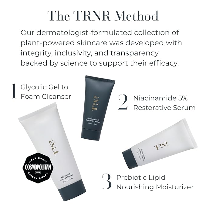 TRNR SKIN Face Care Routine | Natural, Plant-Based & Science-First Skincare Routine for Men & Women (Bundle)