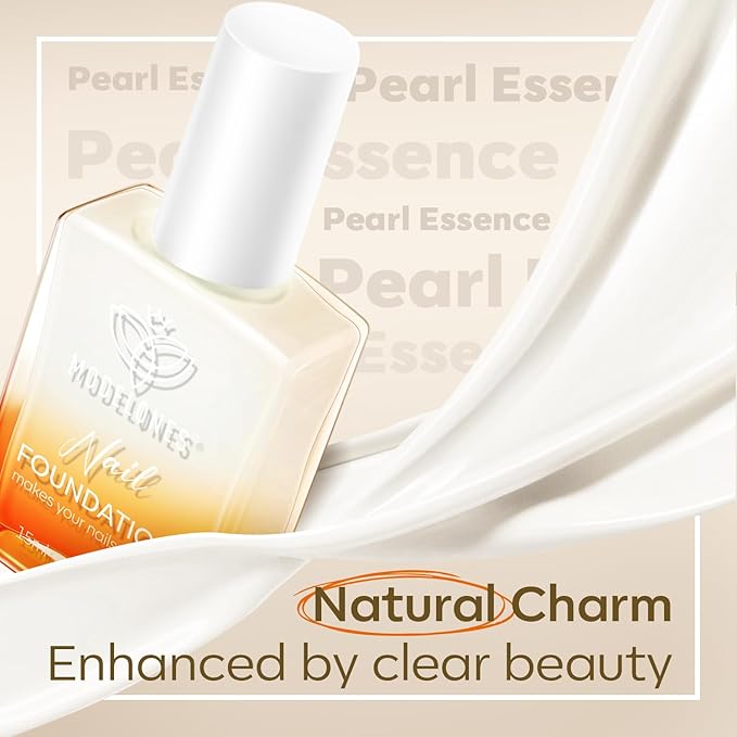 modelones Nail Strengthener Clear Gel Top Coat Nail Polish Cuticle Oil Pen Milky White Nail Repair for Damaged Nails Care Kit for Women 15 ml Ridge Filler for Growth