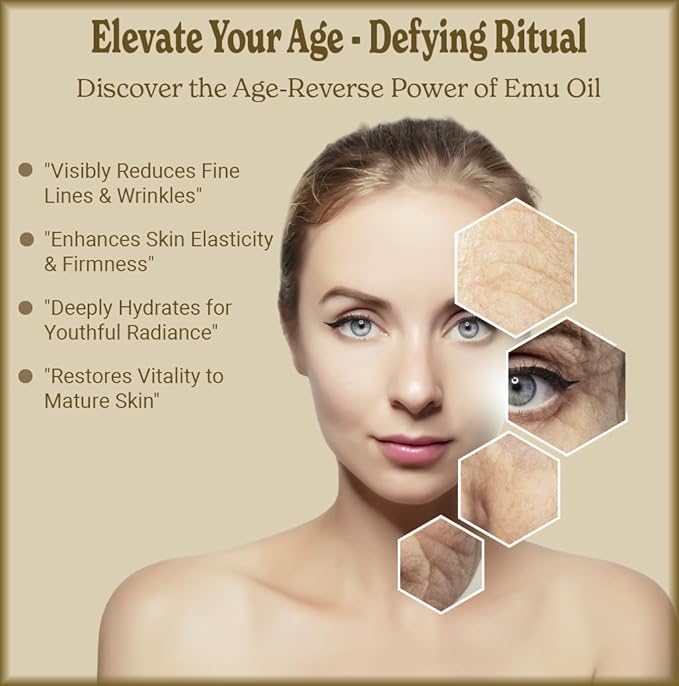 Natural Born Oils Ultra Clear Emu Oil, 8oz, Organic, Fully Refined, Deep Penetrating, Skin Elasticity Booster, Hair Conditioner