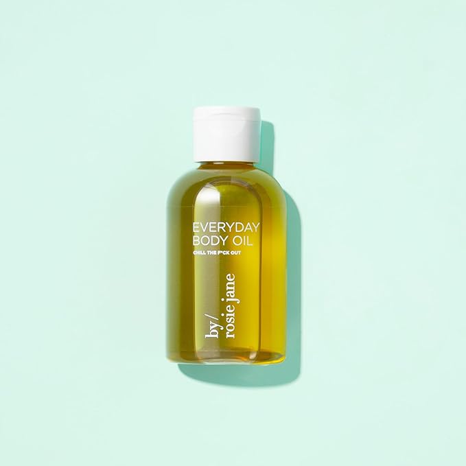 By Rosie Jane Chill Everyday Body Oil - Peppermint, Mandarin & Cypress Scented Body Oil with Sunflower Oil, Olive Oil & Rosehip Seed Oil to Hydrate and Nourish Dry Skin (4 fl oz)