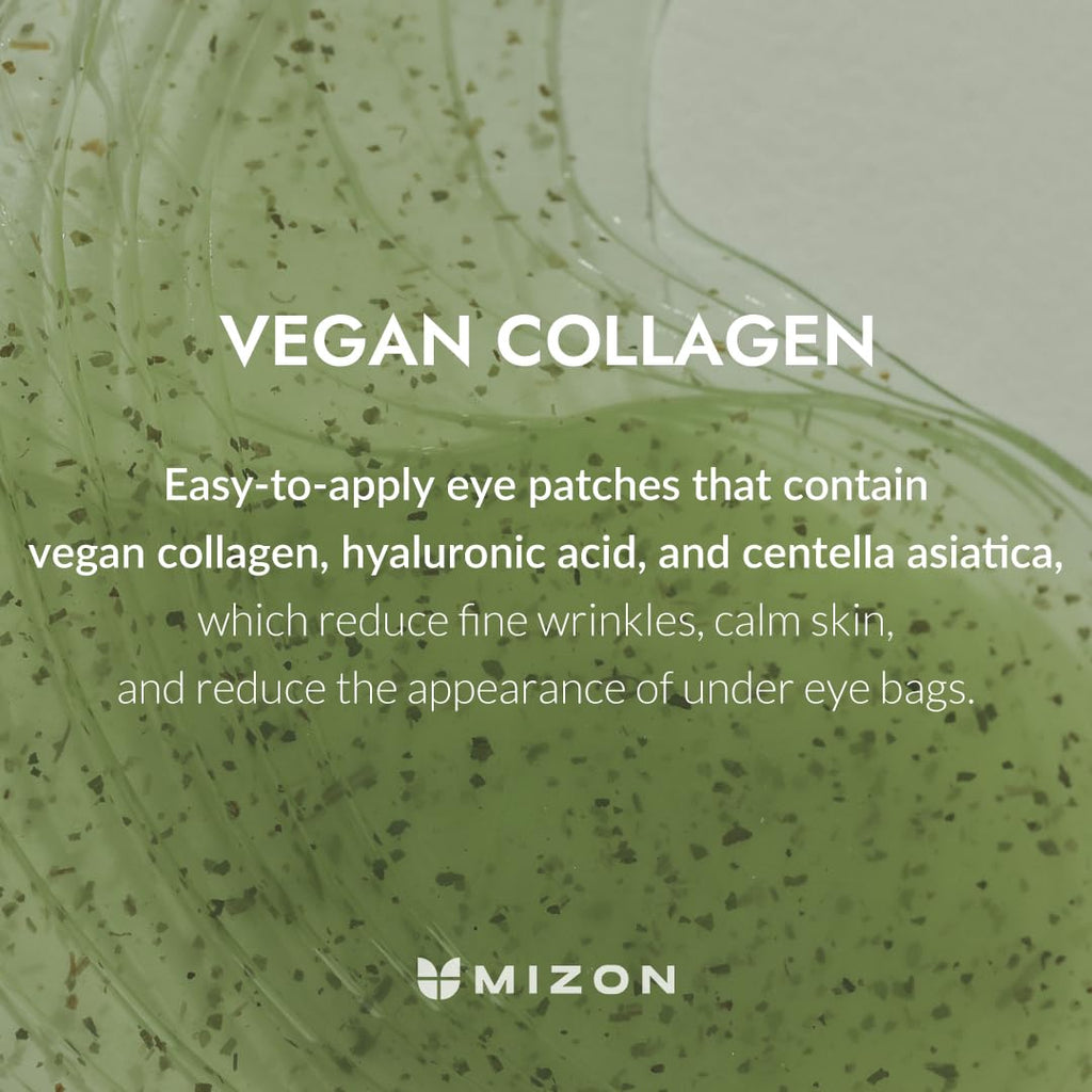MIZON Phyto Plump Collagen Eye Gel Patch with Moringa, Triple Hyaluronic Acid, and Botanical Extracts for Brightening, Hydration, and Elasticity – 60pcs – Improves Vitality and Glow