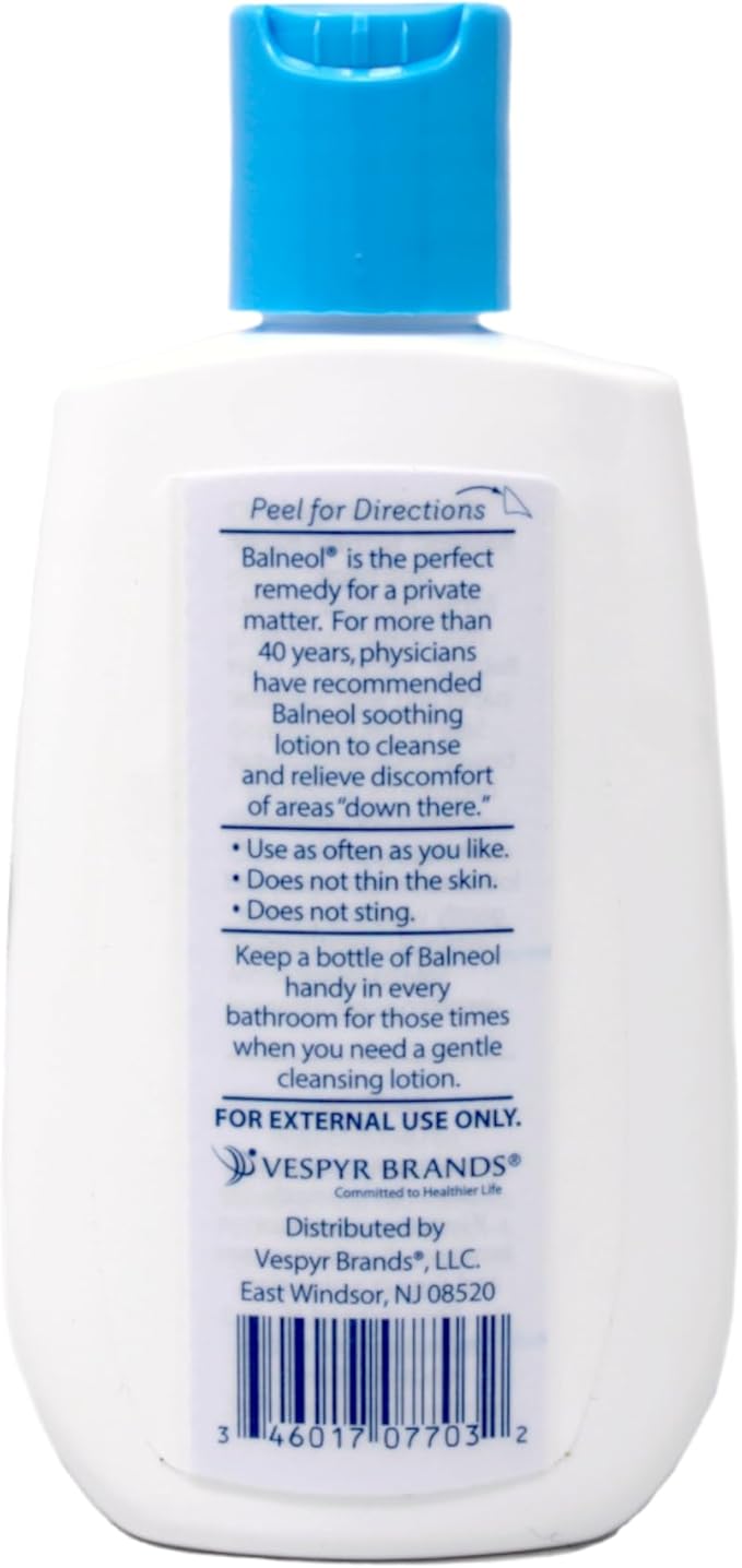 Balneol Hygienic Cleansing Lotion Bottles, 3 Fl Oz (Pack of 6)