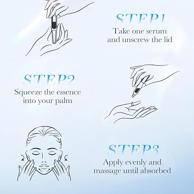 Hyaluronic Acid Serum for Face, 3% Ultra-Hydrating Formula, 30 pcs Glass Vials, Deep Moisturizing and Anti-Aging